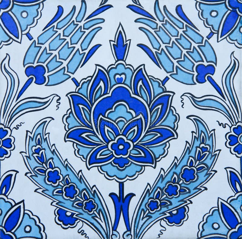 Decorative turkish tiles on a wall