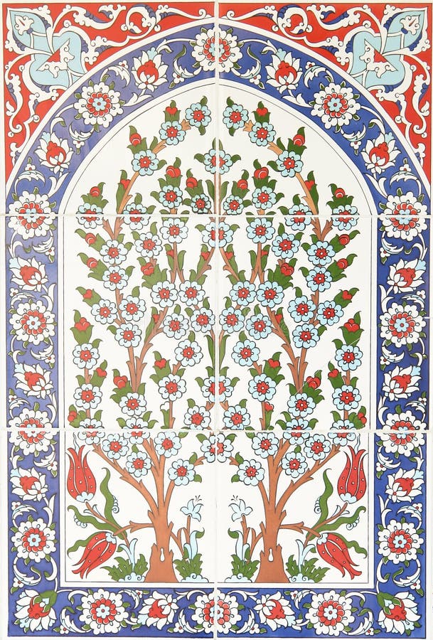 Decorative turkish tiles on a wall