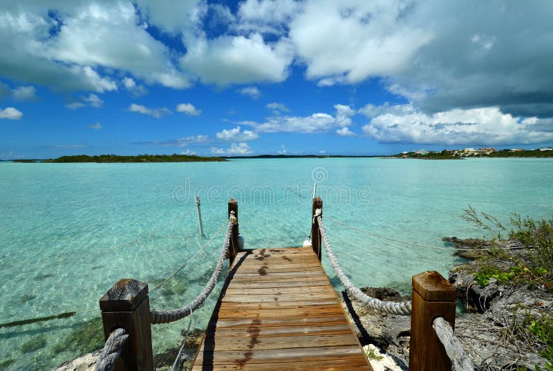 Turks och Caicos - solid pir för krita royaltyfri fotografi Turks och Caicos - solid pir för krita royaltyfri fotografi