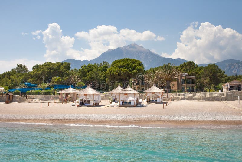 Turkse Kooi D ‚Azur Vakantie in Kemer stock afbeelding Turkse Kooi D ‚Azur Vakantie in Kemer stock afbeelding