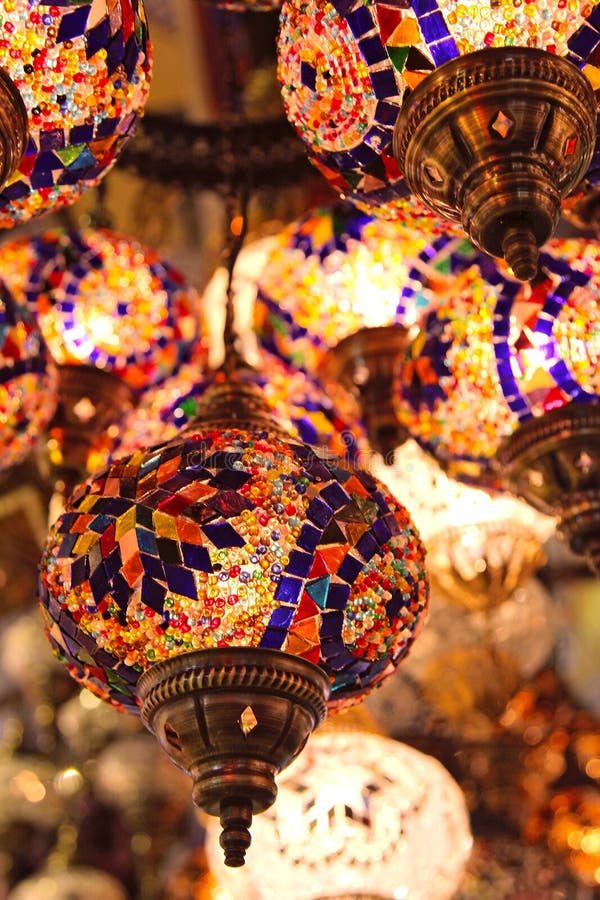 Turkse lampen op Bazaar royalty-vrije stock foto