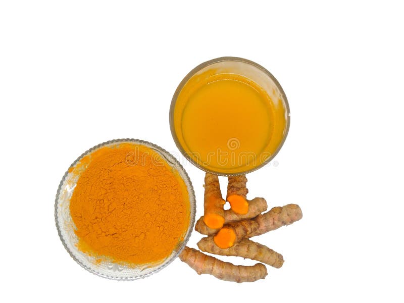 Turmeric Drink with Turmeric Powder and Root Stock Photo Image of