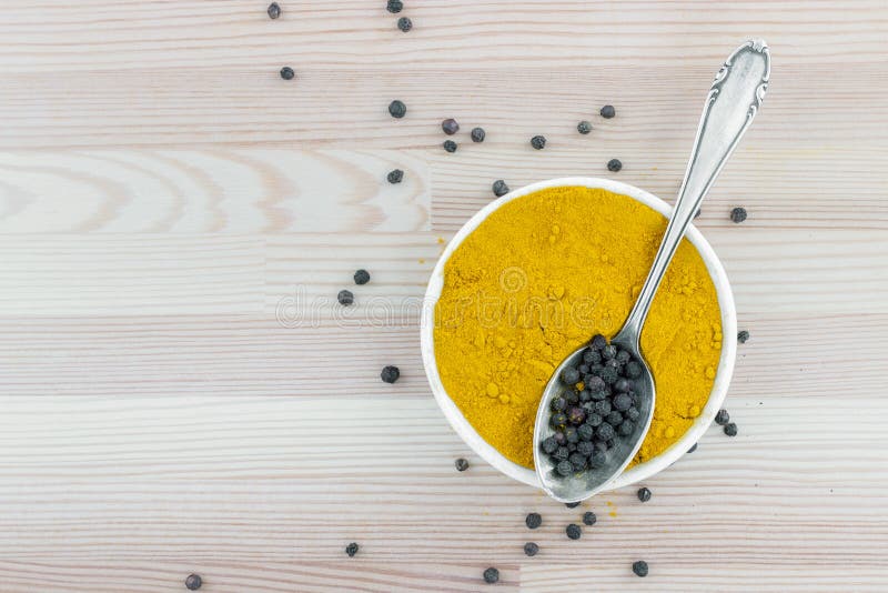Turmeric and pepper stock image. Image of silver, healthy 90738209