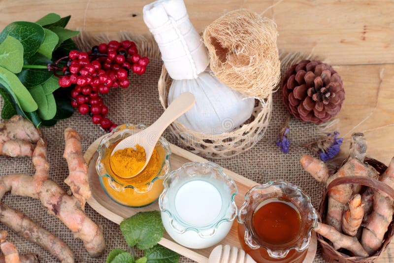 Turmeric Powder with Honey and Milk for Scrub. Stock Photo Image of health, scrub 68323912