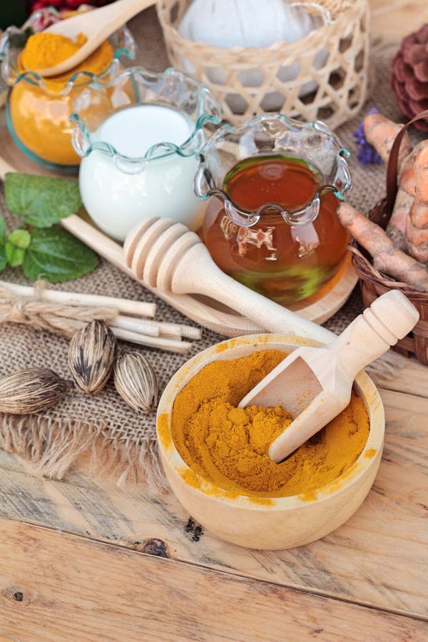 Turmeric Powder with Honey and Milk for Scrub. Stock Image Image of curcumin, organic 68323945