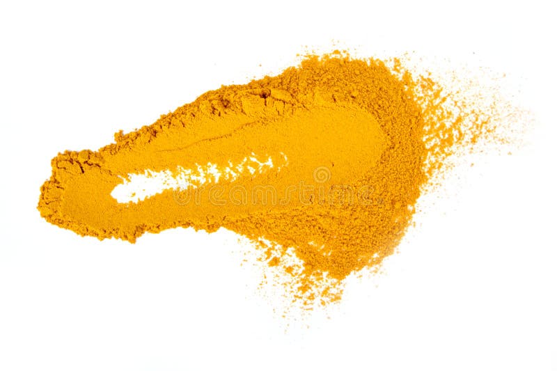 Turmeric powder top view royalty free stock image