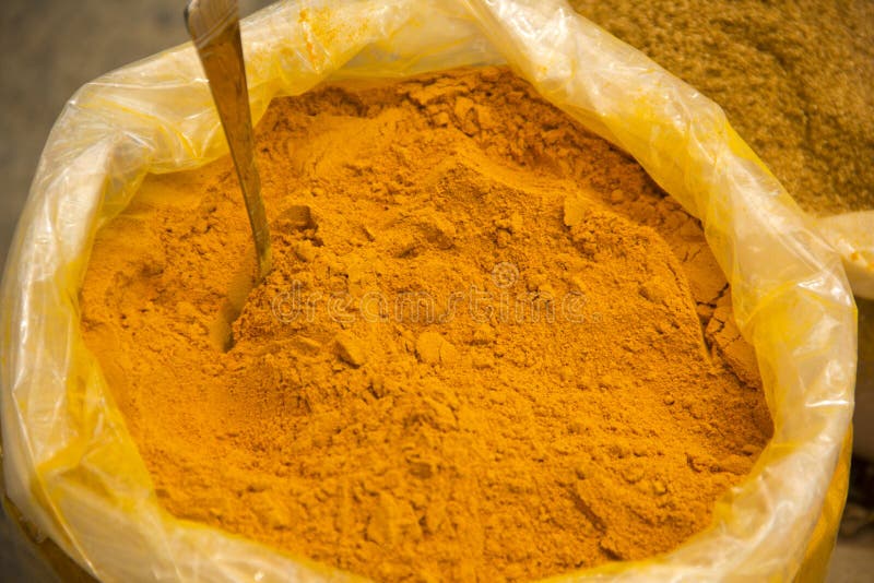 Turmeric proszek obrazy stock Turmeric proszek obrazy stock