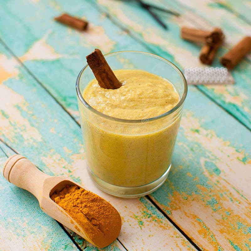 Turmeric smoothie stock image. Image of honey, coconut 43451757