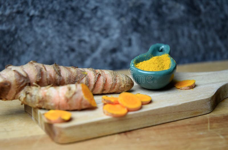 Turmeric Spice Root Organic and Bio Powder Stock Photo Image of fresh