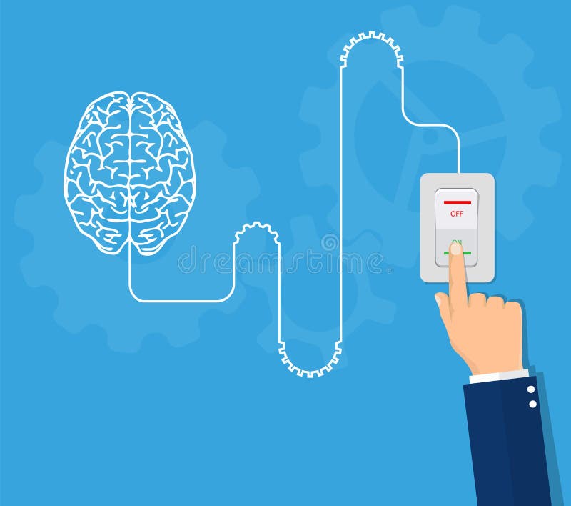 Turn on idea, stock illustration Turn on idea, stock illustration