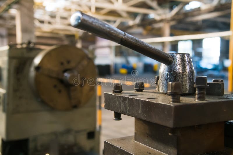 Turning Machine in the Shop Stock Image Image of detail, machine