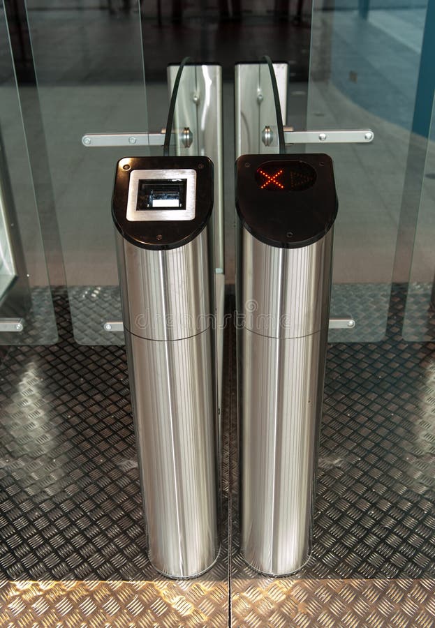 Turnstile metal entrance royalty free stock photography