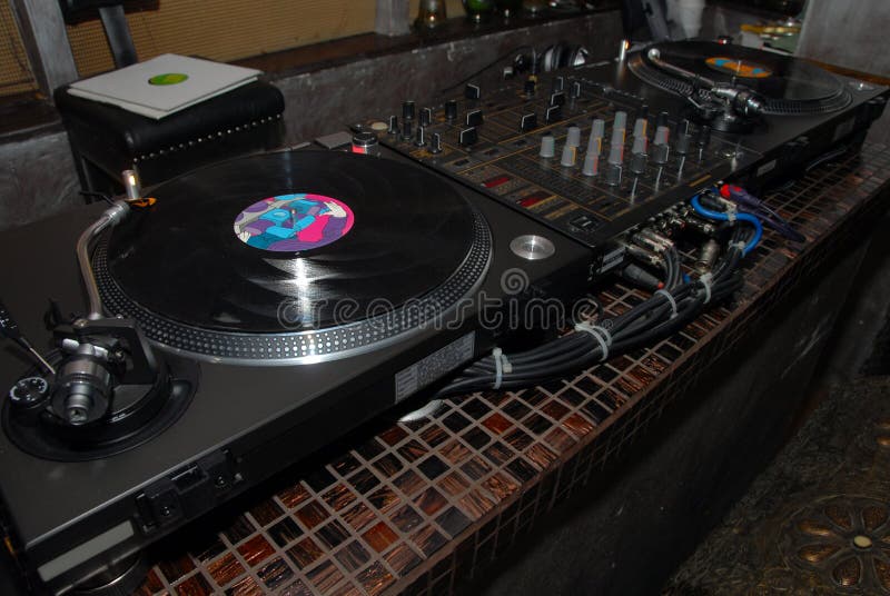 DJ Scratching on Turntables Stock Photo Image of scratching, closeup 13239254