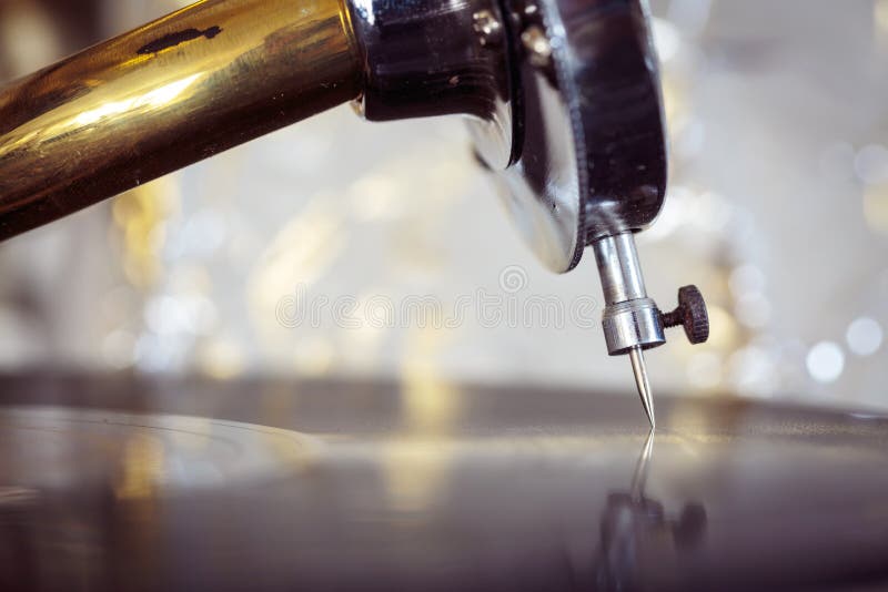 Turntable Needle from a Phonograph Stock Image Image of style