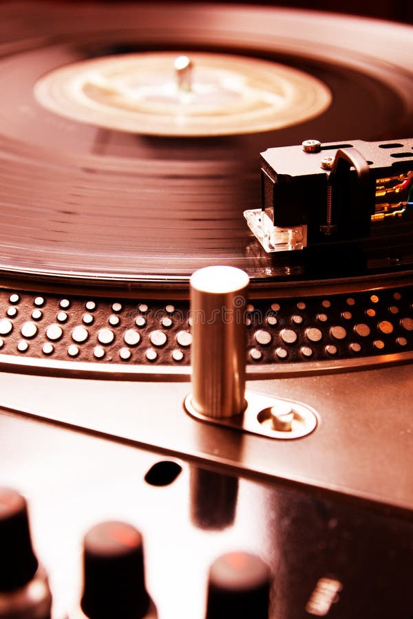 Turntable Playing Vinyl Record with Music Stock Photo Image of spinning, 78rpm 26476710