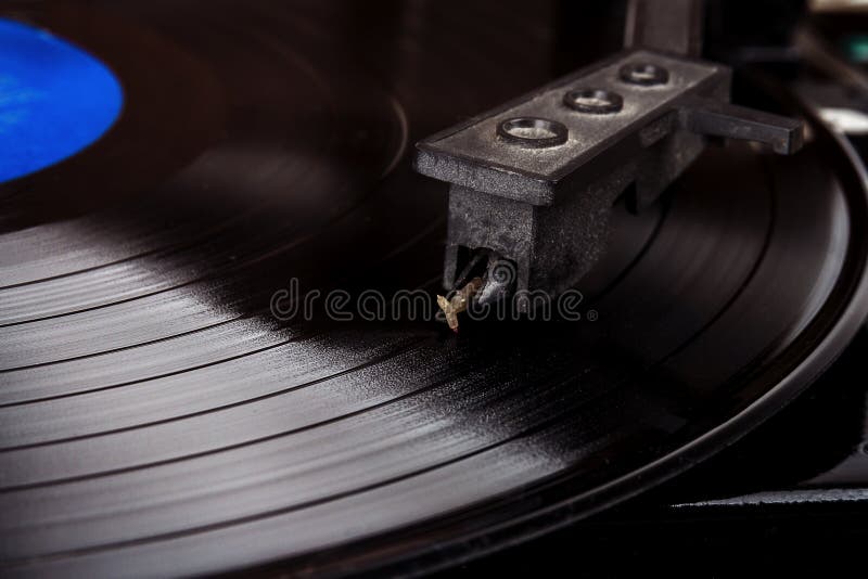 Turntable Stylus on a Vinyl Record Stock Photo Image of disk, groove