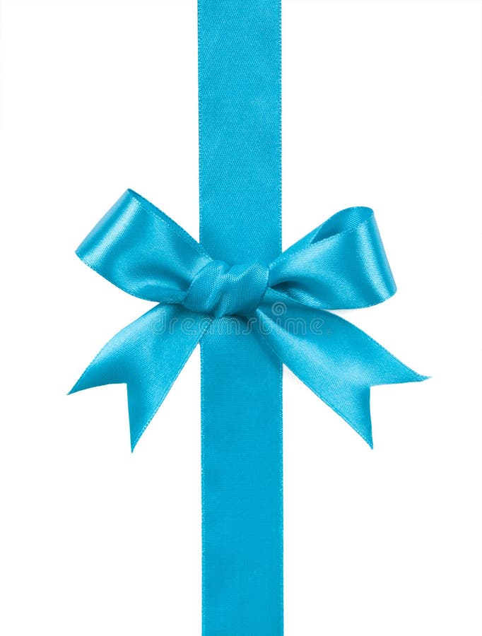 Turquoise bow isolated on white background stock photo Turquoise bow isolated on white background stock photo