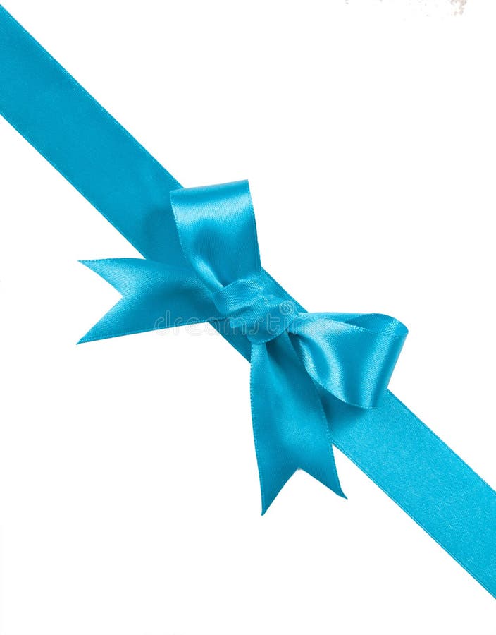 Turquoise bow isolated on white background stock photos Turquoise bow isolated on white background stock photos