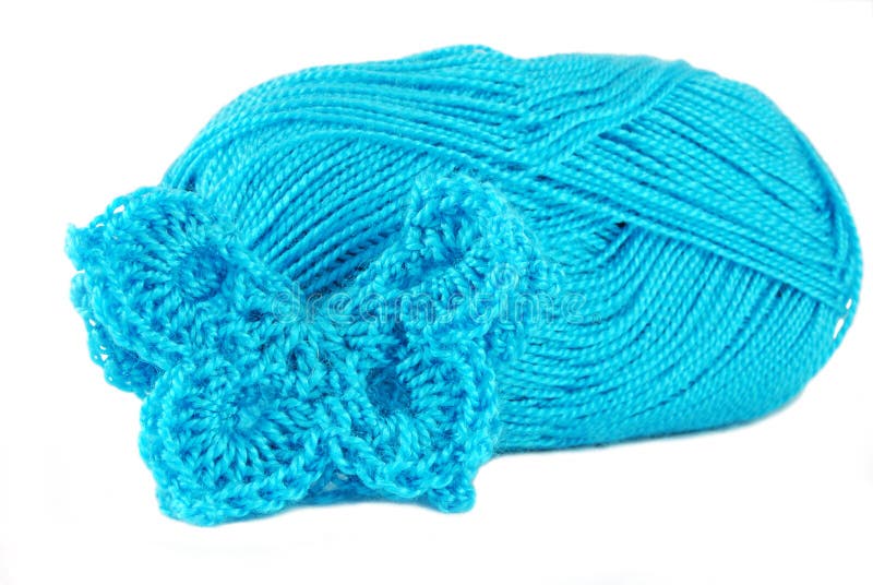 Turquoise crochet butterfly
