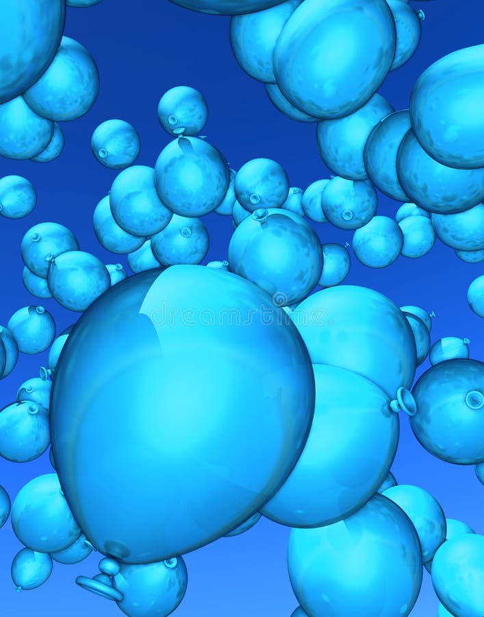 Turquoise cyan balloons stock illustration. Illustration of bubble
