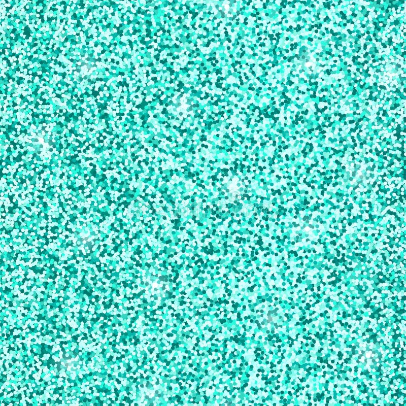 Turquoise Glitter Texture Border Over White Background Stock Vector