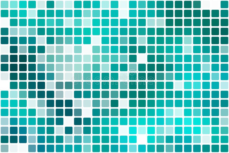 Turquoise green occasional opacity mosaic over white