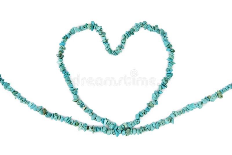 Turquoise Heart stock image. Image of beads, continuous 41208953