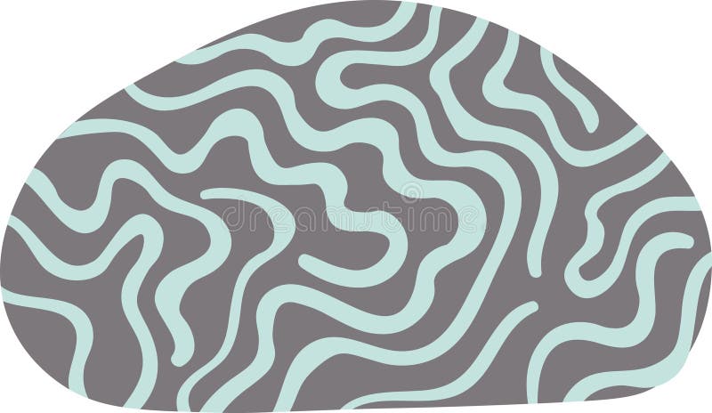 Turquoise lines create a flowing, wavy pattern against a gray background, forming an abstract design that captivates stock illustration