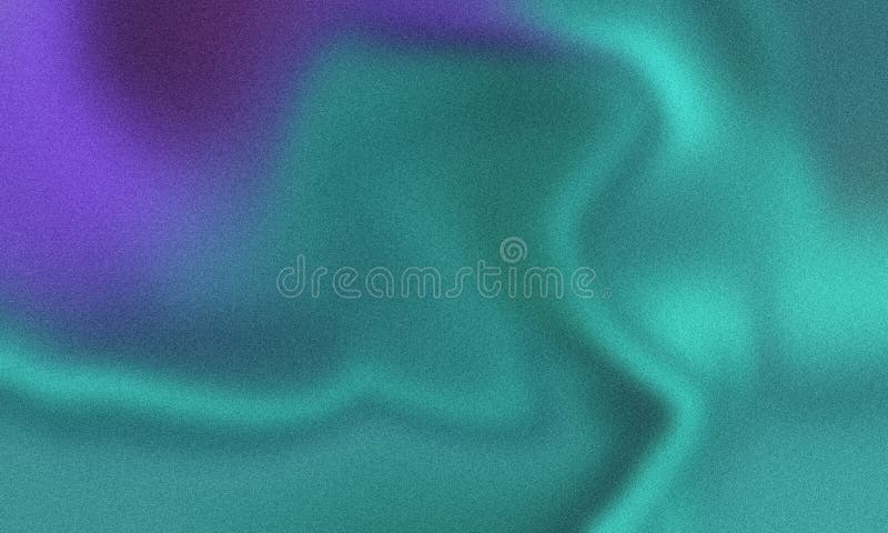Abstract background with turquoise and purple gradient, grain texture and smooth wave royalty free stock photos
