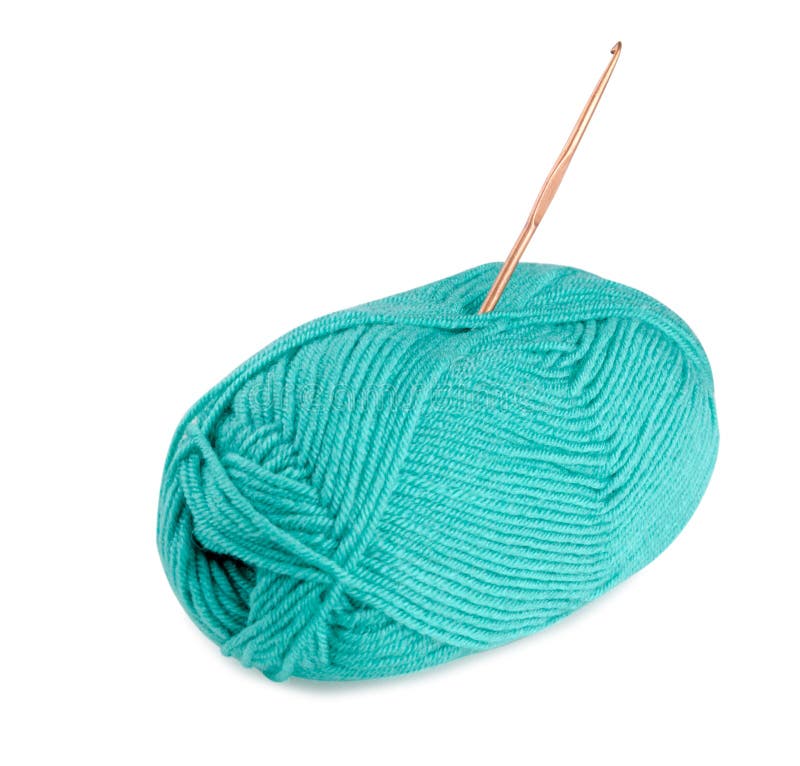 Crochet Hook And Wool Ball Isolated Stock Photo Image of home, cotton
