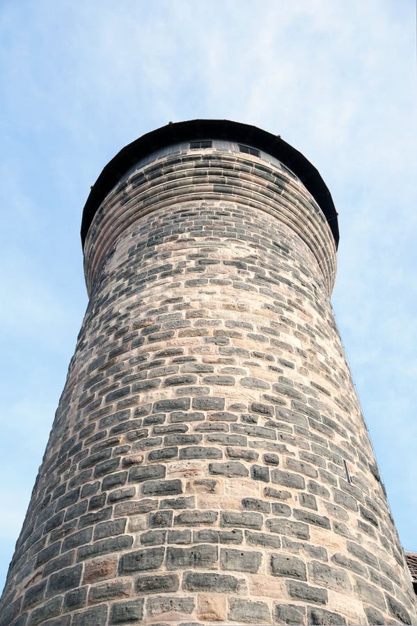 Detail of a turret in the Nuremberg castle area, Germany
