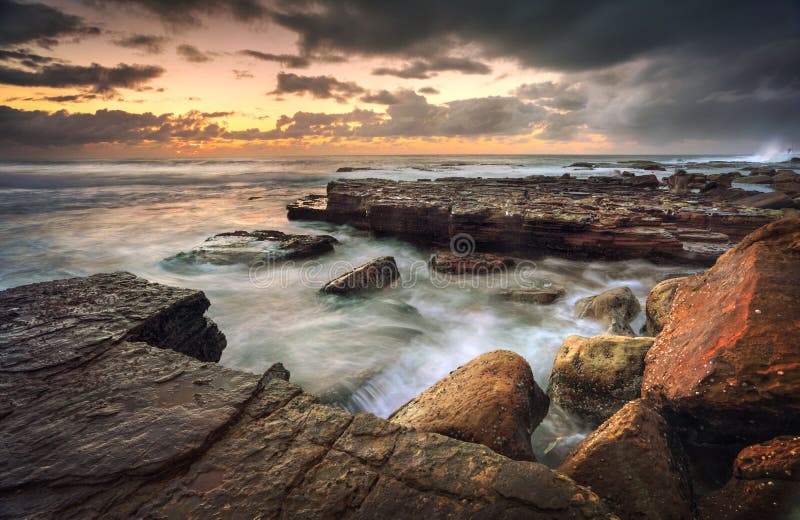 Turrimetta Rockshelf royalty free stock images