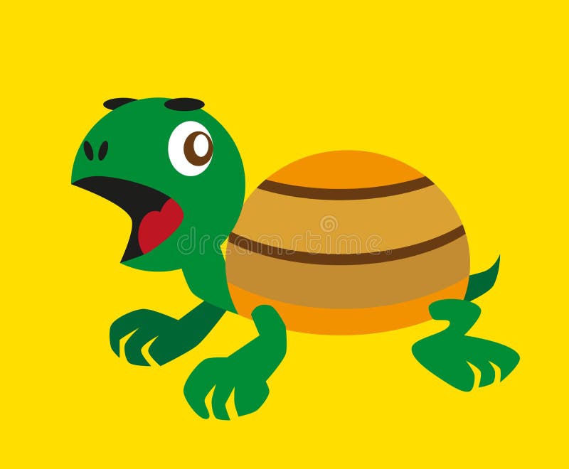 Vector Cute Cartoon Brown Horse Sitting Isolated Stock Illustration