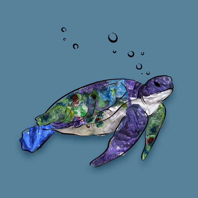 Conceptual Artwork with Sea Animal Turtle Filled with Garbage and Plastic Waste Over Blue Background. Pollution, Saving Stock Illustration - Illustration of care, modern: 250546737 Conceptual Artwork with Sea Animal Turtle Filled with Garbage and Plastic Waste Over Blue Background. Pollution, Saving Stock Illustration - Illustration of care, modern: 250546737