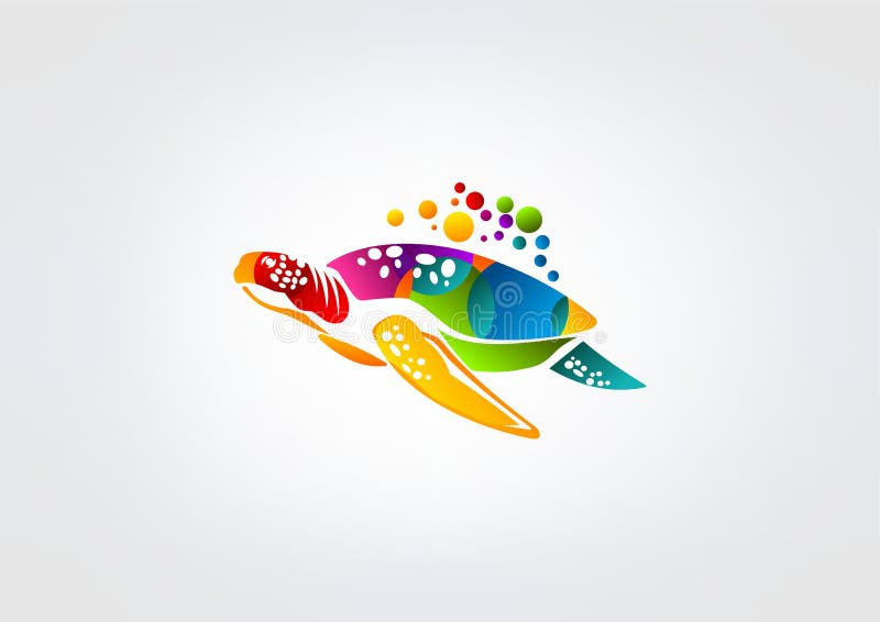 Turtle logo royalty free illustration