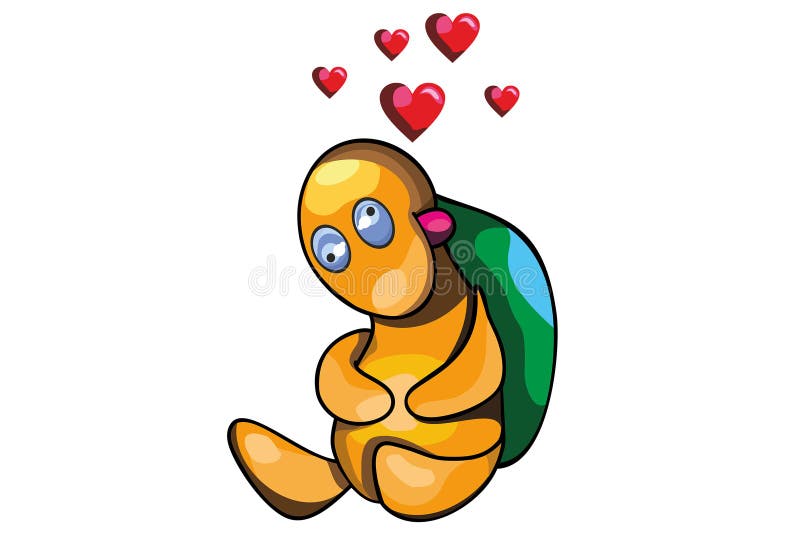 Turtle love stock vector. Illustration of likes, everyone 68936108