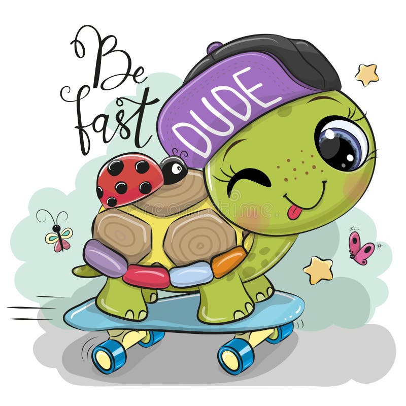 Girl Turtle Cartoon
