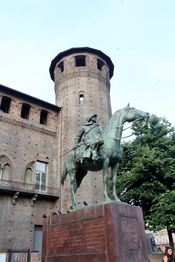 Turyn miasto, Włochy. Stary centrum miasta Turyn w Podgórskim regionie, Włochy