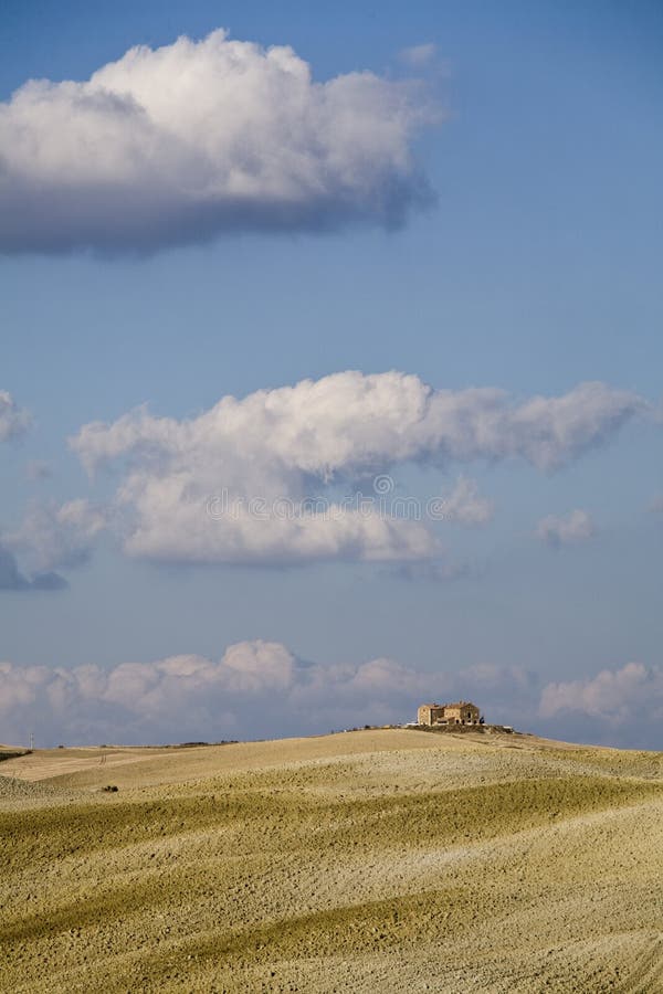 Tuscan Landscape, isolated farm