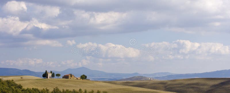 Tuscan Landscape, isolated farm