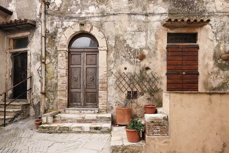 Tuscan village Capalbio narrow view