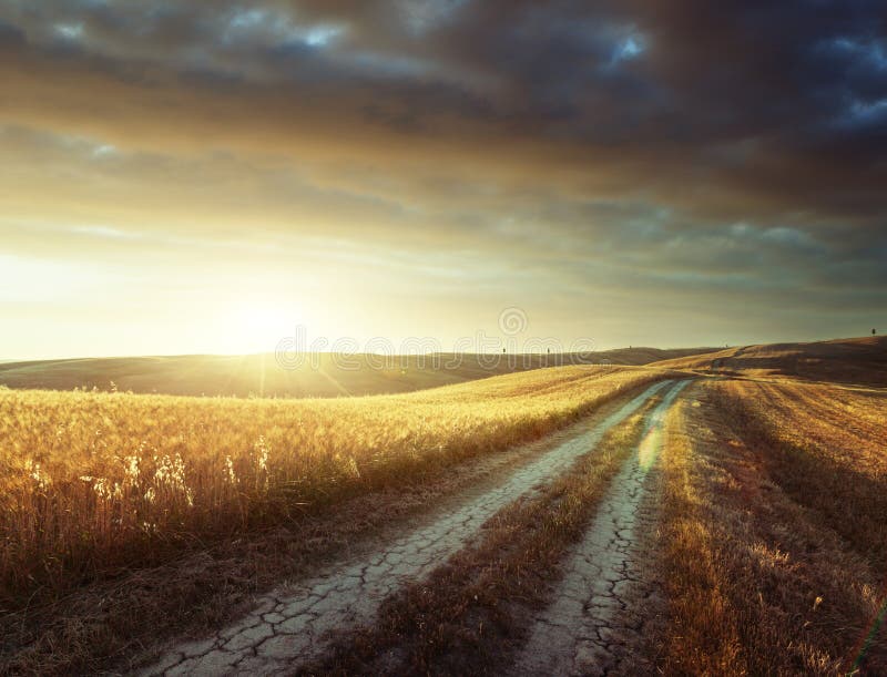 Road and sunny day stock image. Image of blue, landscape - 21714871