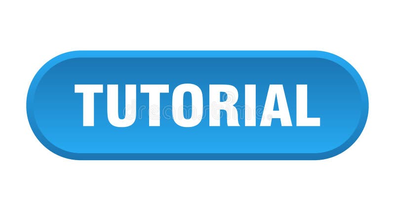 Tutorial button tutorial rounded isolated sign tutorial tutorial button