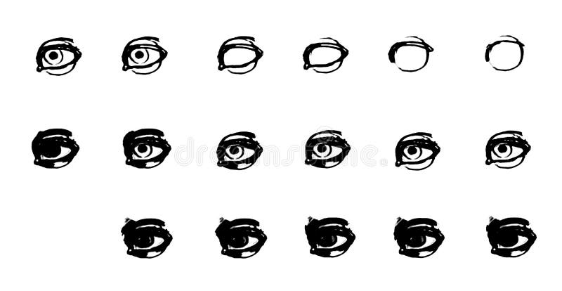 Tutorial of Drawing Human Eye. Eye in Anime Style. Female Eyelashes Stock  Illustration - Illustration of glamour, anime: 183786392