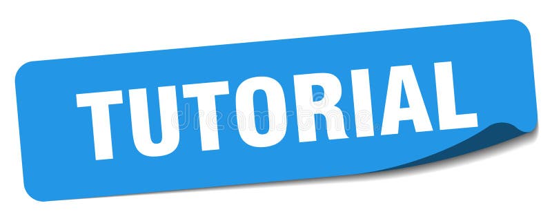 Tutorial sticker. tutorial label royalty free illustration