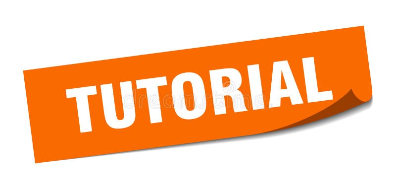 Tutorial sticker. vector illustration
