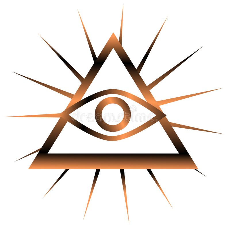 Illustration representing a version of one of the most esoteric symbol: the All-Seeing Eye. Illustration representing a version of one of the most esoteric symbol: the All-Seeing Eye
