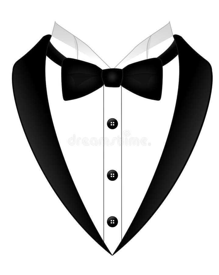 Black tuxedo with tie stock vector. Illustration of jacket - 28511291