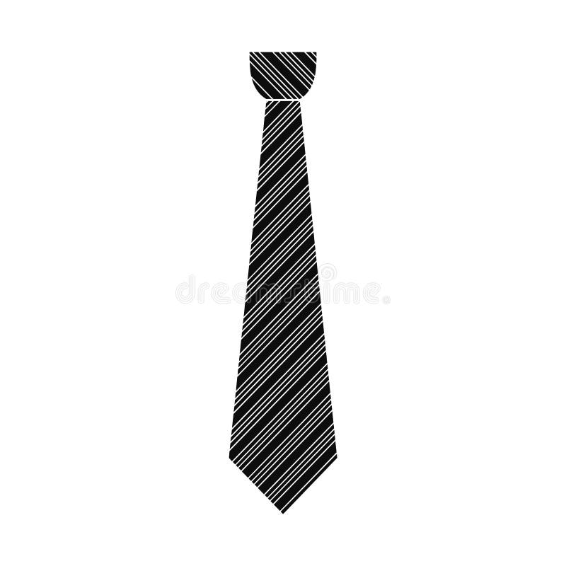 Striped Necktie Icon, Realistic Style Stock Illustration Illustration