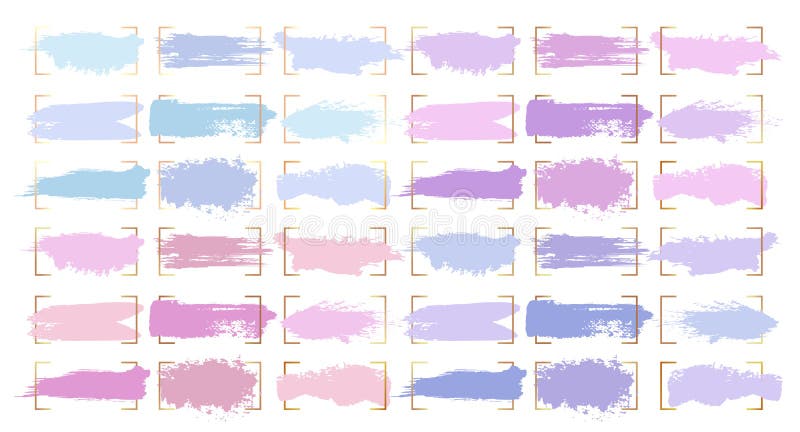 Tușe de pensulă pentru pictură abstractă royalty free illustration